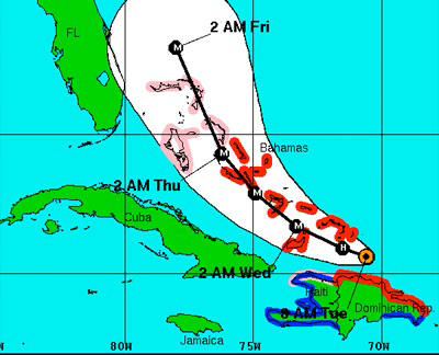 National Hurricane Center Graphic